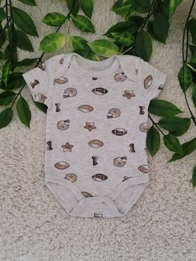 Baby Boy Football Icon Onesie (3-6 Months)